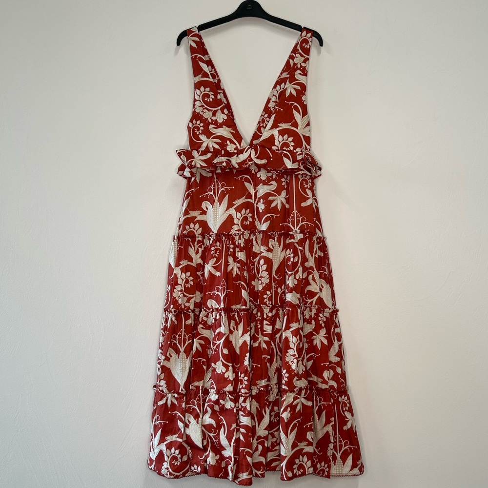 Agua by Agua Bendita Linen Lago Maiz Midi Dress Extra Small - Picture 7 of 12
